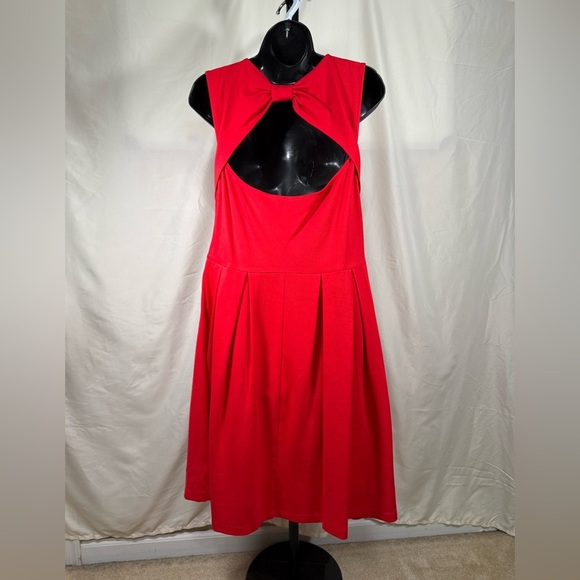 Hutch Dress sz:XXL Red Open back sleeveless Romantic Feminine Elegant Edgy Bold - Picture 5 of 6